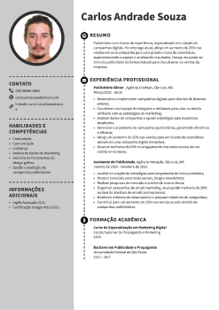 Exemplo de currículo de publicitário